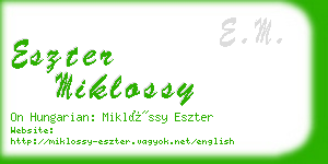 eszter miklossy business card